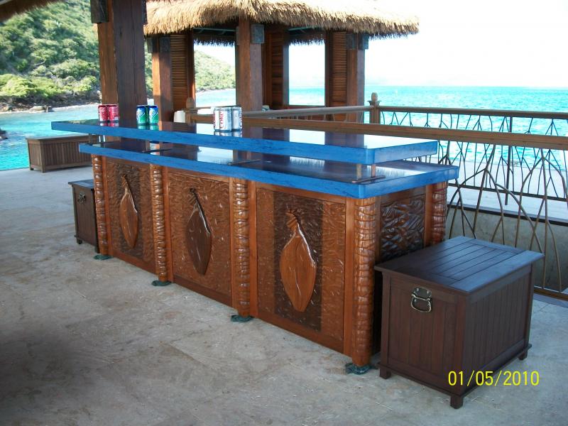 Hand carved IPE bar