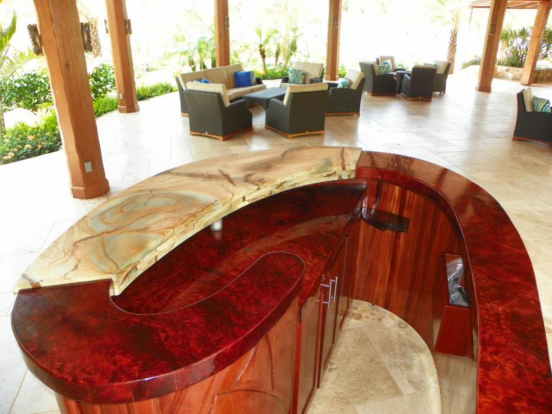 Solid Burlwood and Granite top