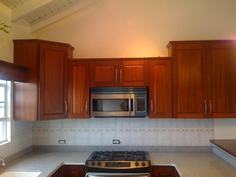 Solid sepele cabinets.