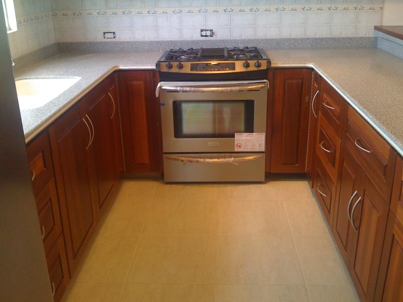 Corian counter tops.